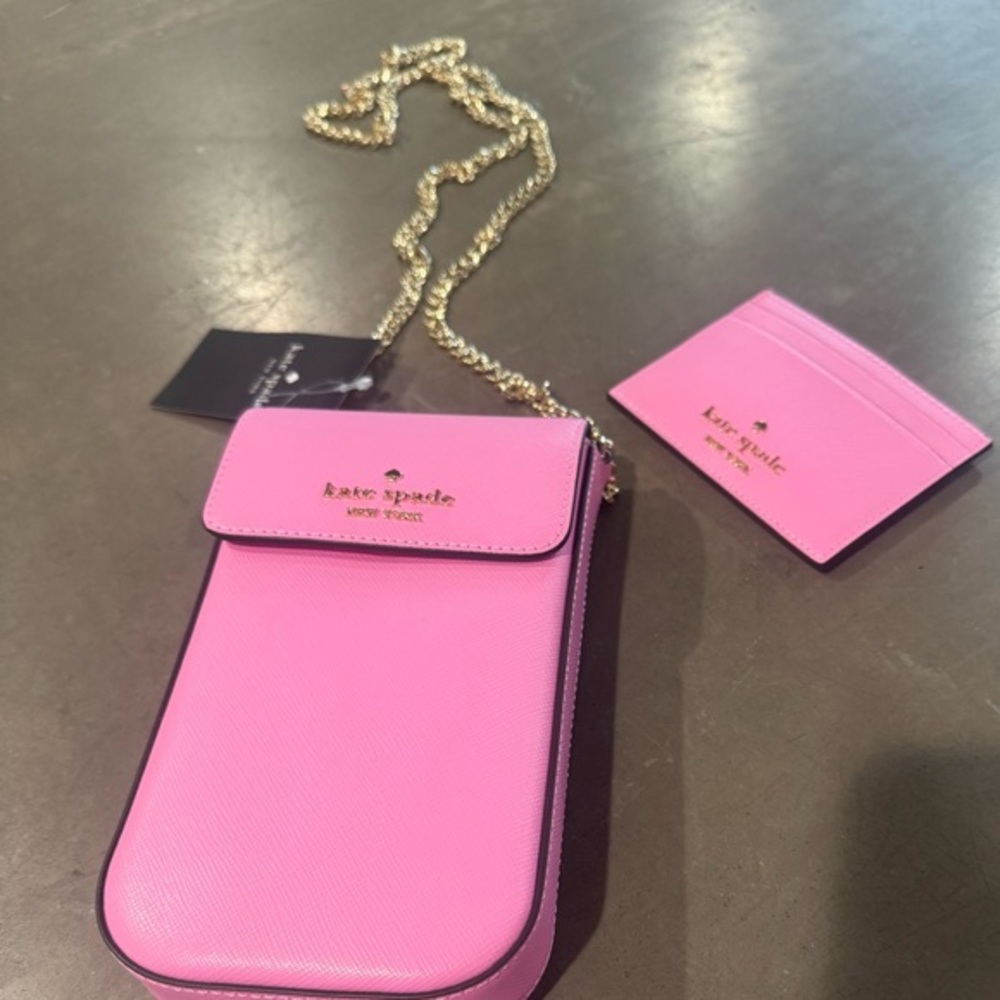 KATE SPADE ♠️ surf pink combo! Crossbody bag/card holder in 🩷leather! Zoom in: